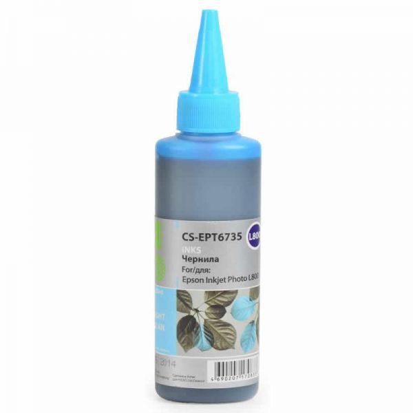 Тонер для картриджа Epson L800 (100мл) Light Cyan CS-EPT6735 (Cactus)